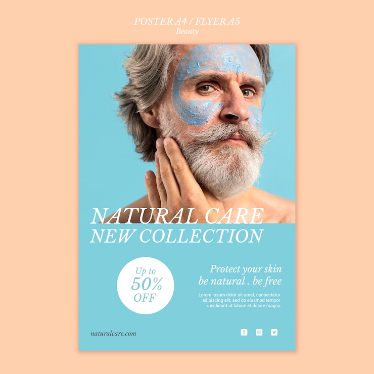 Kostenlose PSD minimalistisches beauty-template-design