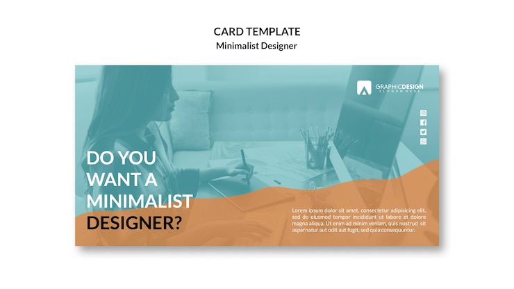 Kostenlose PSD minimalistisches design des visitenkartekonzeptes