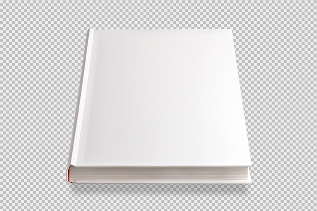 Kostenlose PSD minimalistisches foto eines weißen hardcover-buches isoliert auf einem transparenten hintergrund