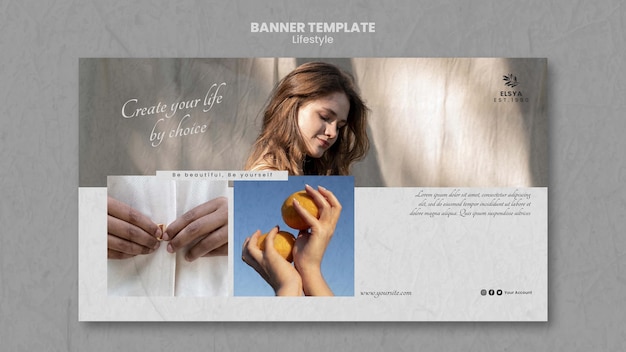 Kostenlose PSD minimalistisches lifestyle-template-design