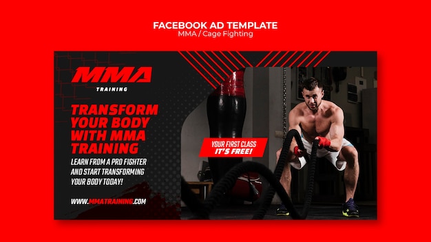 Kostenlose PSD mma-sport-template-design