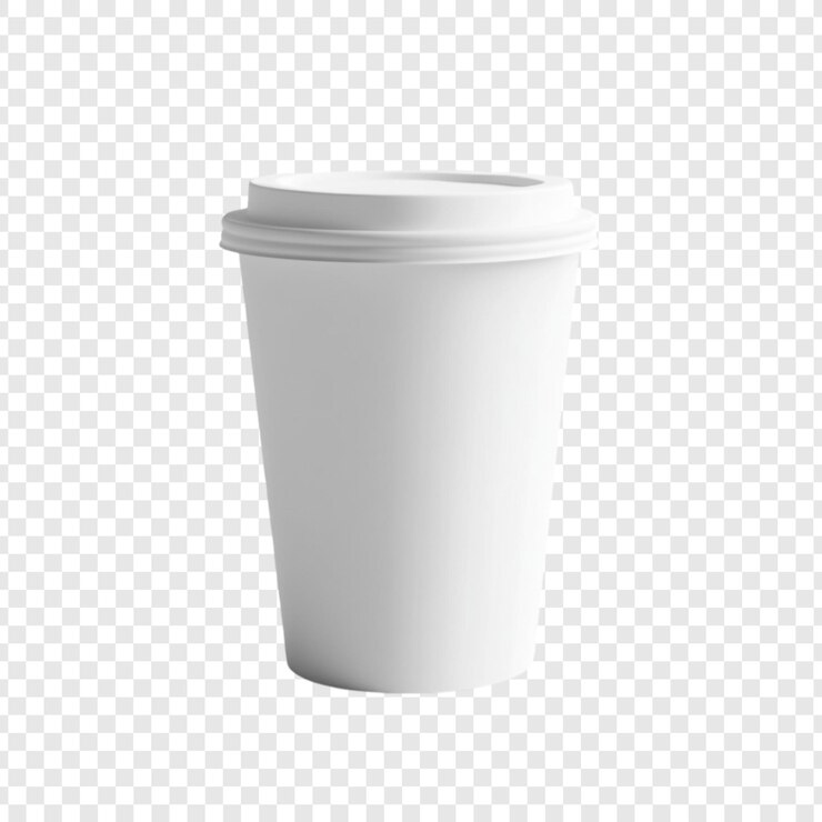 Kostenlose PSD mockup für eine leere weiße takeaway-kaffeetasse