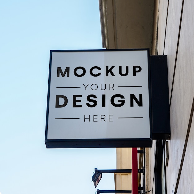 Mockup Sign Store City