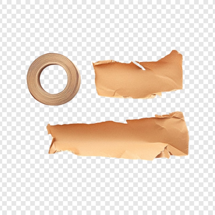 Kostenlose PSD mockup von zerrissenen papier- und bandrollen