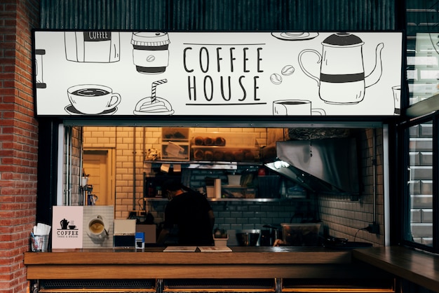 Modell eines Kaffeehaus-Shops