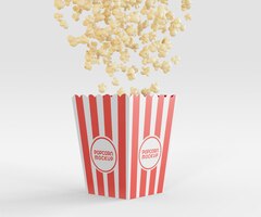 Modell mit popcorn-eimer