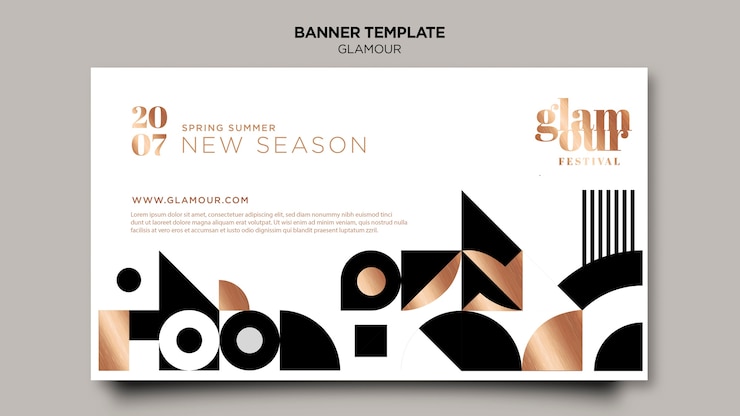Kostenlose PSD moderne glamour-banner-vorlage