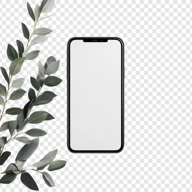 Kostenlose PSD modernes smartphone-mockup mit grün