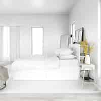 Kostenlose PSD modernes und elegantes schlafzimmer