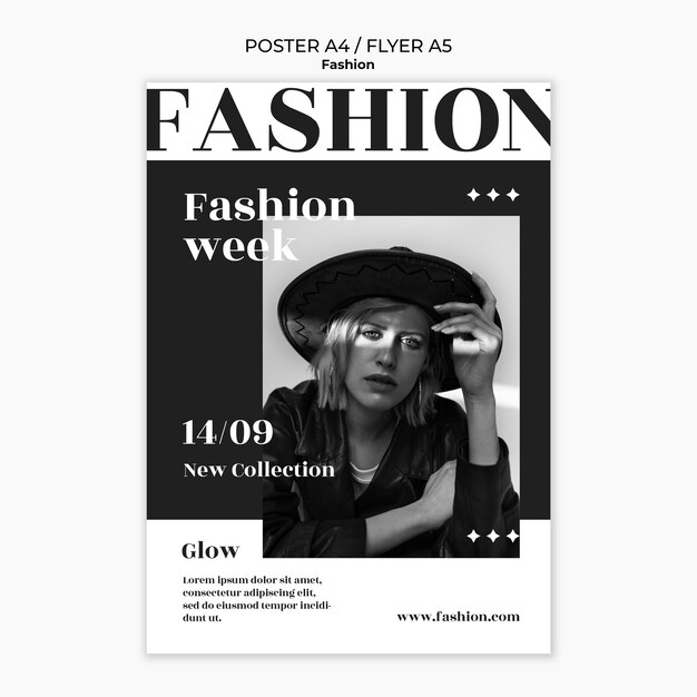 Modetrends-Poster im flachen Design
