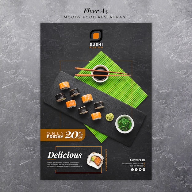 Moody Food Restaurant Flyer
