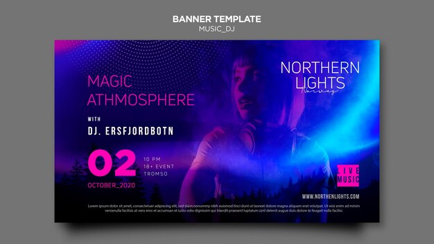 Musik-DJ-Banner-Vorlage