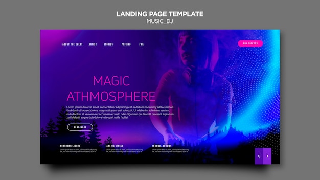 Musik-DJ-Landingpage