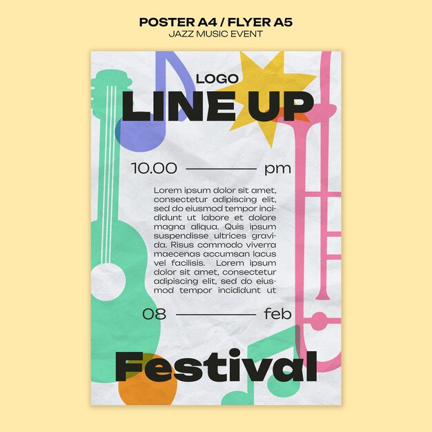 Musik-Festival-Plakat-Schablone