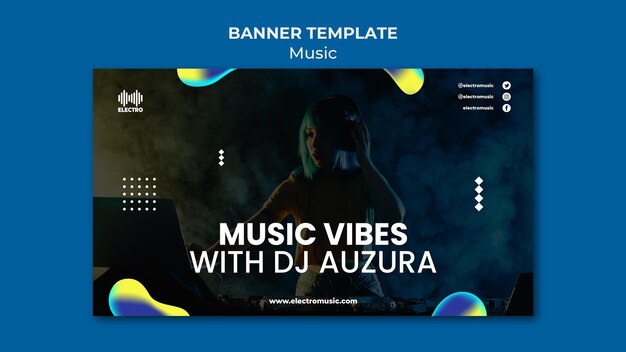 Musik Party Banner Vorlage