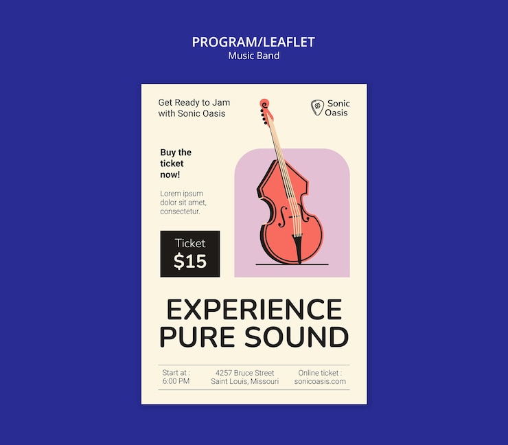 Kostenlose PSD musikband-vorlagen-design