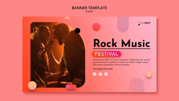 Musikereignis-Banner-Vorlage