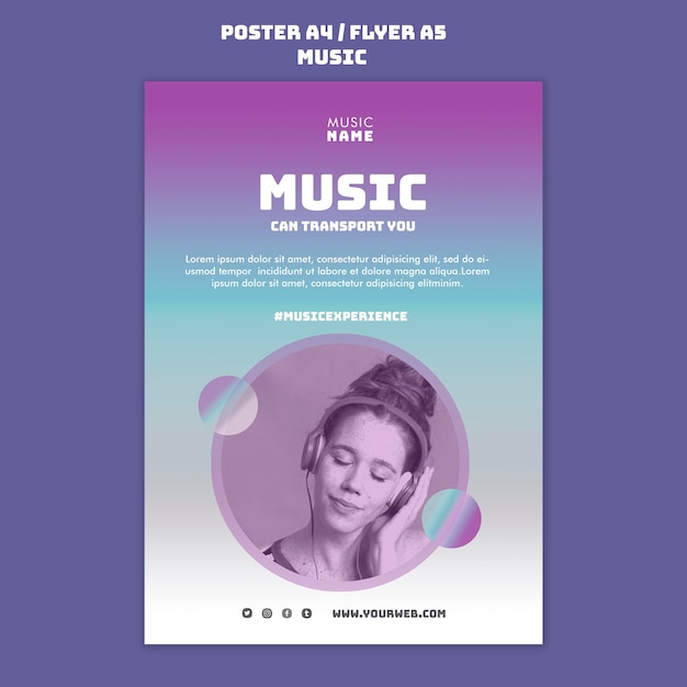 Musikerlebnis poster vorlage