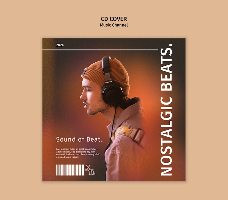 Kostenlose PSD musikkanal-cd-cover-vorlage