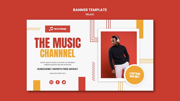 Musikkonzept Banner Vorlage