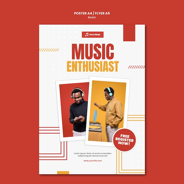 Musikkonzept Poster Vorlage