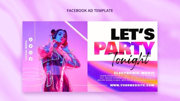 Musikparty-Vorlage mit Farbverlauf