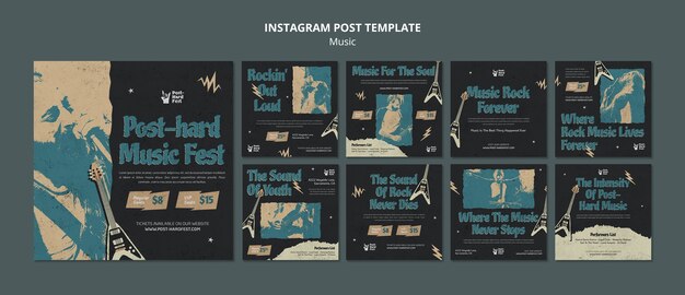 Musikvorlage für flaches Design