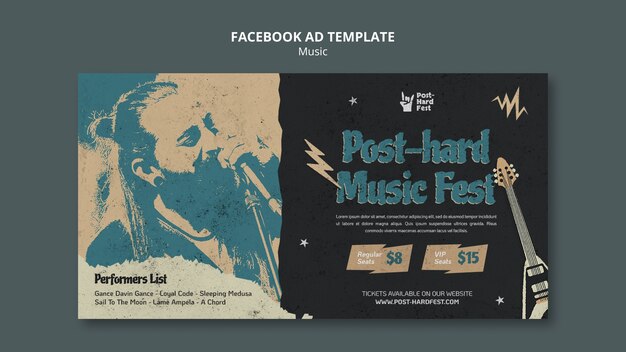 Musikvorlage für flaches Design