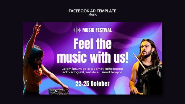 Musikvorlage im flachen Design