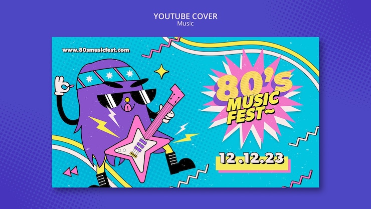 Kostenlose PSD musikvorlage im flachen design