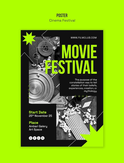 Musterdesign für Filmfestivalsplakate