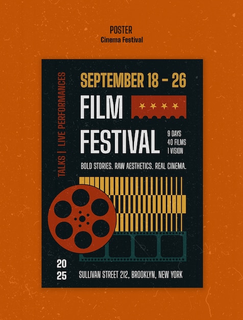 Musterdesign für Filmfestivalsplakate