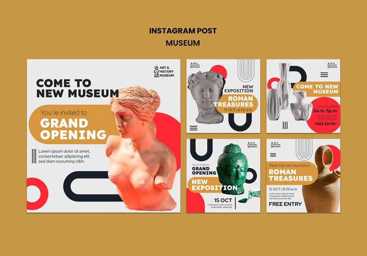 Kostenlose PSD musterentwurf für museen