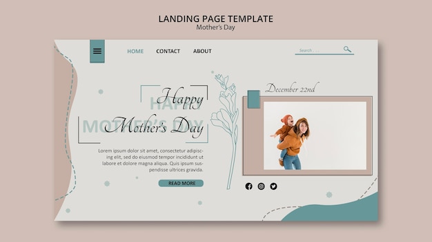 Muttertags-Landingpage-Vorlage