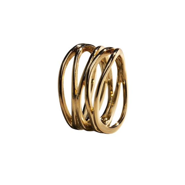 Nahaufnahme des isolierten goldenen Rings