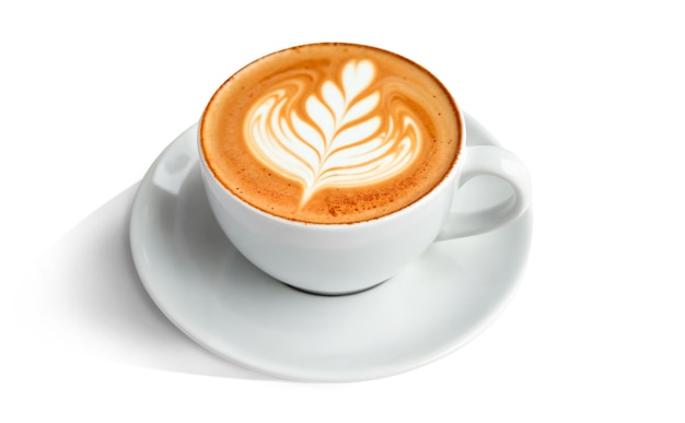 Nahaufnahme von einem isolierten Kaffeebecher