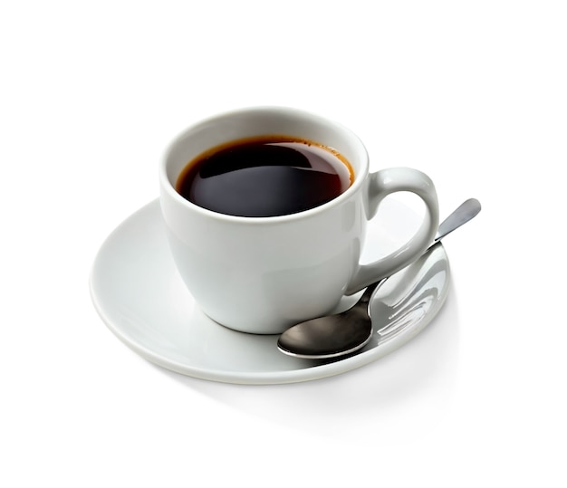 Nahaufnahme von einem isolierten Kaffeebecher