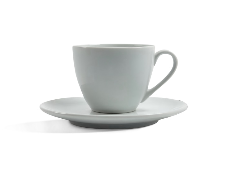 Kostenlose PSD nahaufnahme von einem isolierten kaffeebecher
