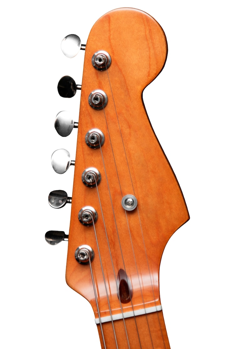 Kostenlose PSD nahaufnahme von einer isolierten gitarre