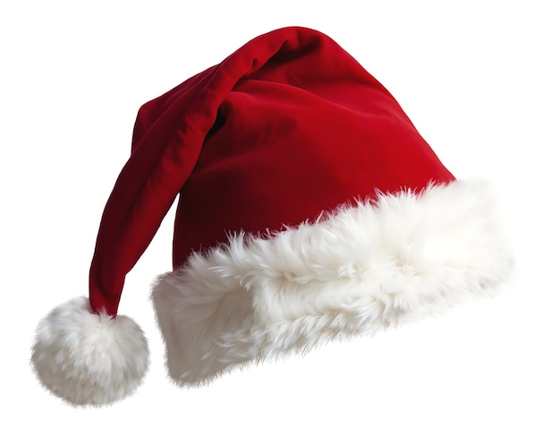 Nahaufnahme von Red Santa Hat isoliert