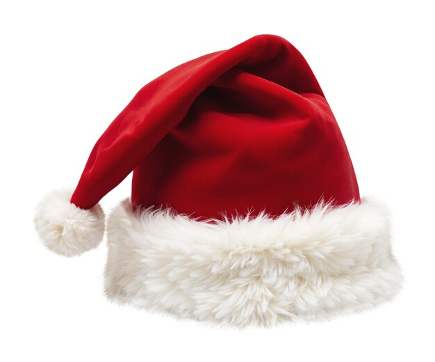 Nahaufnahme von Red Santa Hat isoliert