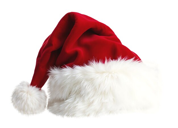 Nahaufnahme von Red Santa Hat isoliert