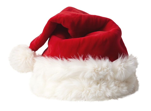 Nahaufnahme von Red Santa Hat isoliert
