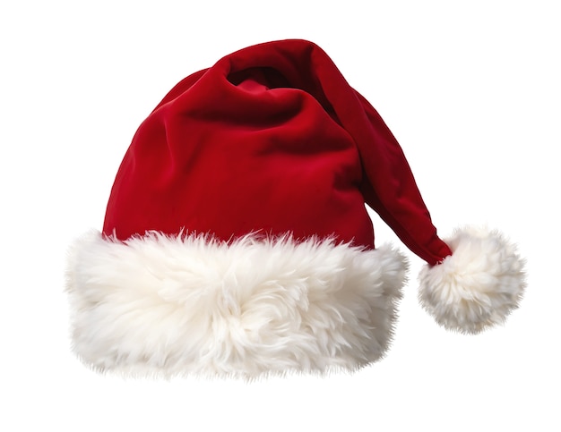 Nahaufnahme von Red Santa Hat isoliert