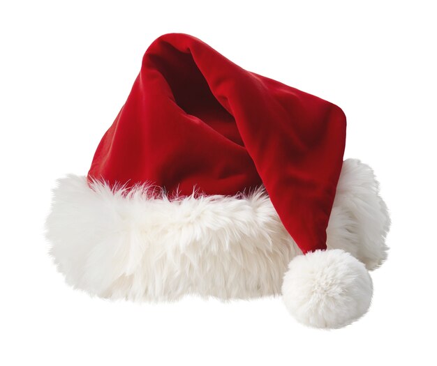 Nahaufnahme von Red Santa Hat isoliert