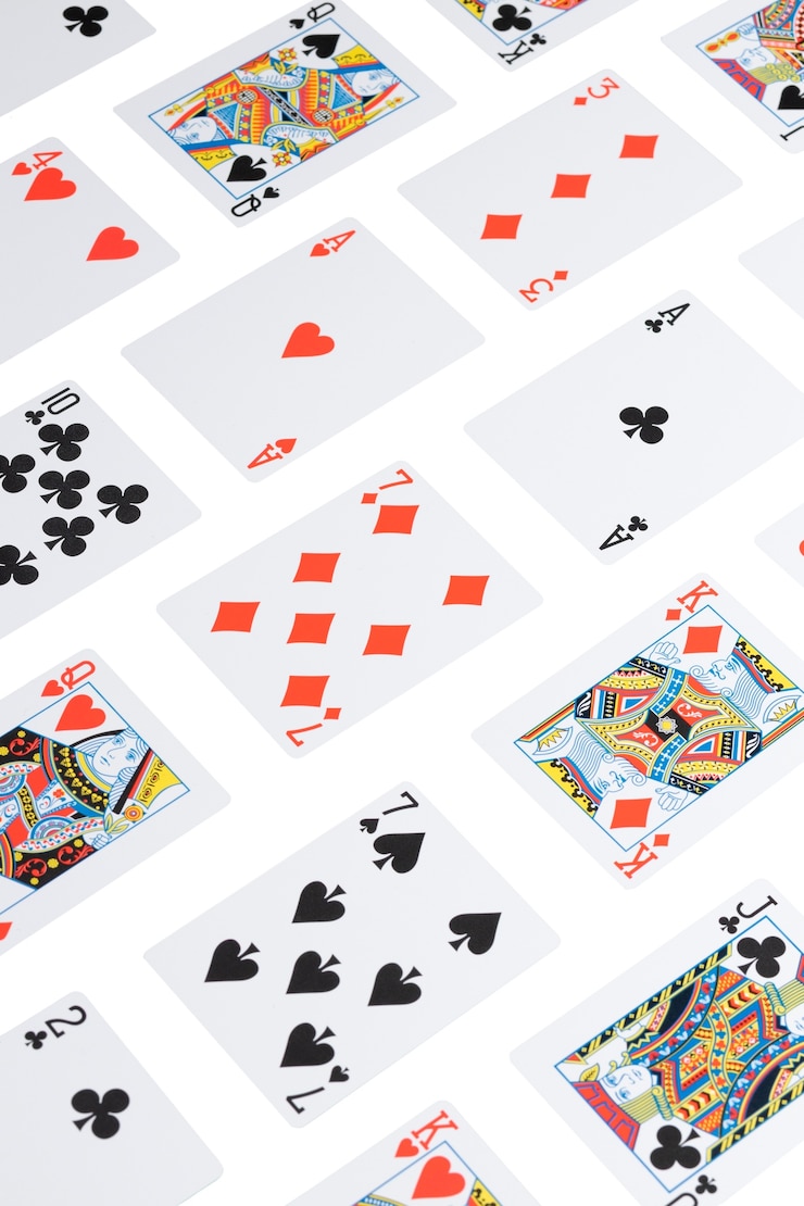 Kostenlose PSD nahaufnahme von spielkarten