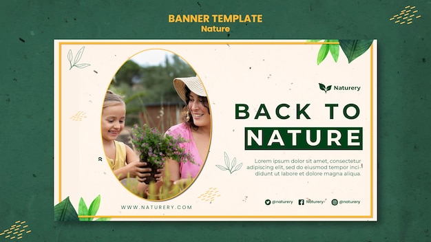 Natur-banner-vorlagen-design