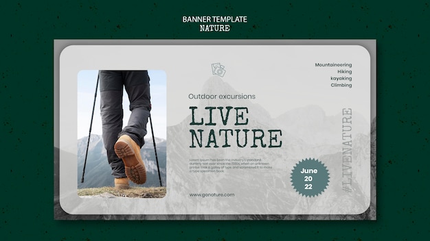 Kostenlose PSD natur-banner-vorlagen-design