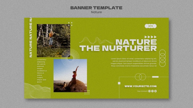 Kostenlose PSD natur-banner-vorlagen-design