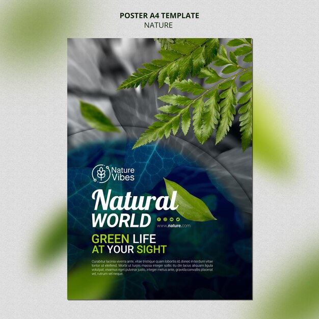 Natur vertikale Druckvorlage